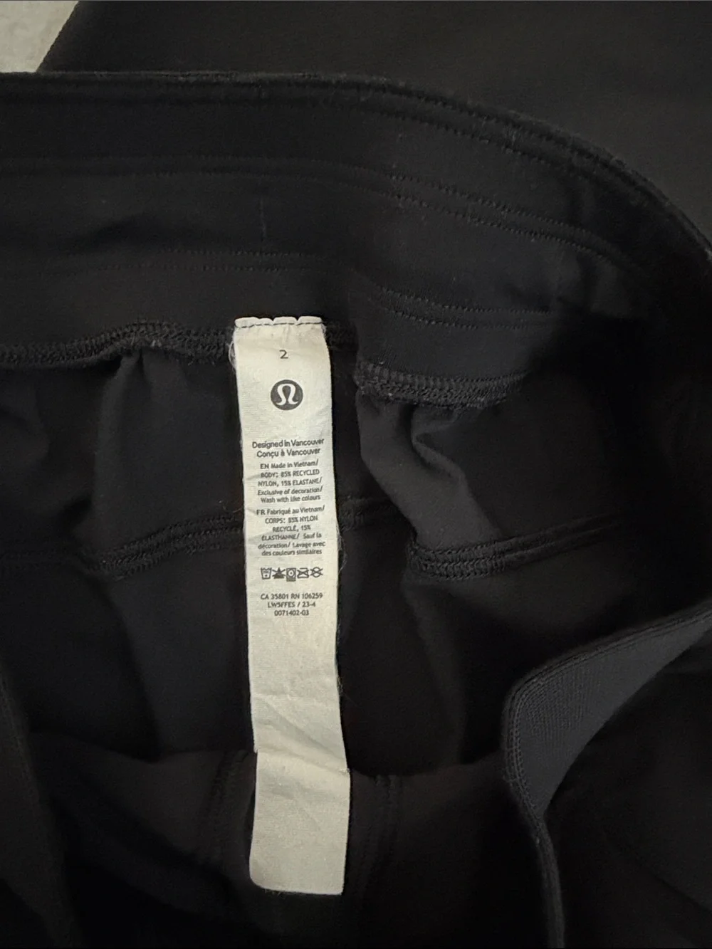 lululemon athletica Black High-Rise Leggings with Inner Tag